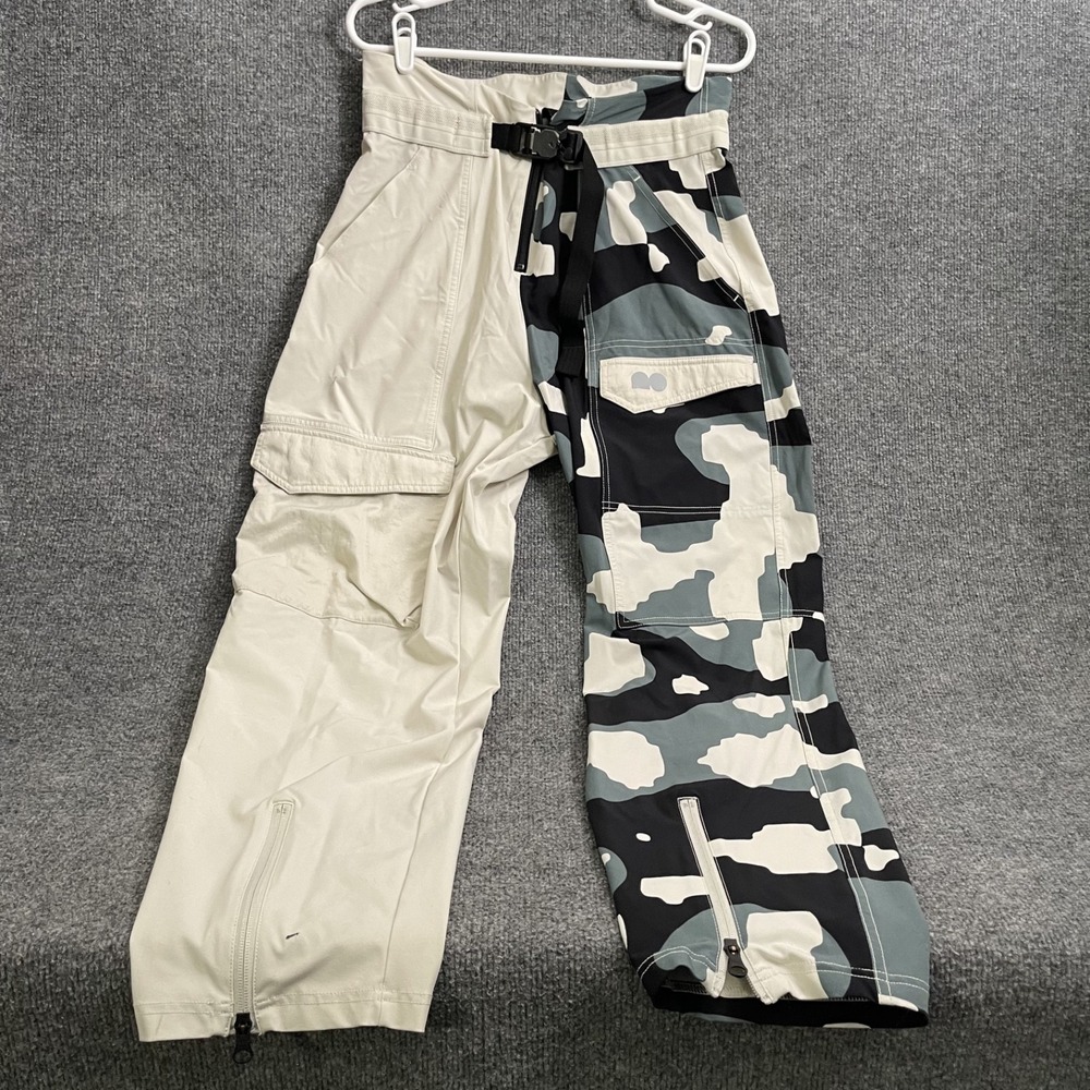 Nike Naomi Osaka Split Cargo Pants Womens Sz L Camo Cream Woven Utility DJ4661